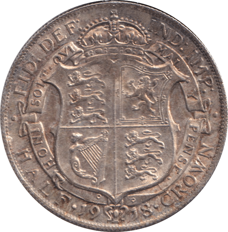 1918 HALFCROWN ( UNC ) - Halfcrown - Cambridgeshire Coins
