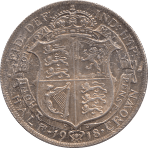 1918 HALFCROWN ( UNC ) - Halfcrown - Cambridgeshire Coins