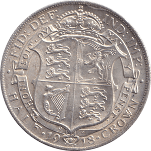 1918 HALFCROWN ( UNC ) - HALFCROWN - Cambridgeshire Coins