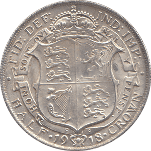 1918 HALFCROWN ( UNC ) REF 1 - HALFCROWN - Cambridgeshire Coins