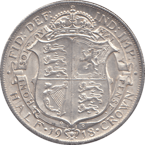 1918 HALFCROWN ( UNC ) REF 3 - HALFCROWN - Cambridgeshire Coins