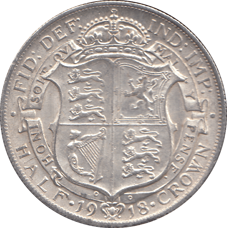 1918 HALFCROWN ( UNC ) REF 3 - HALFCROWN - Cambridgeshire Coins