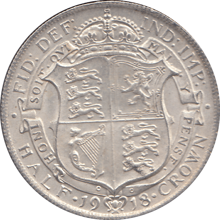 1918 HALFCROWN ( UNC ) REF 4 - HALFCROWN - Cambridgeshire Coins