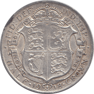 1918 HALFCROWN ( UNC ) REF 5 - HALFCROWN - Cambridgeshire Coins