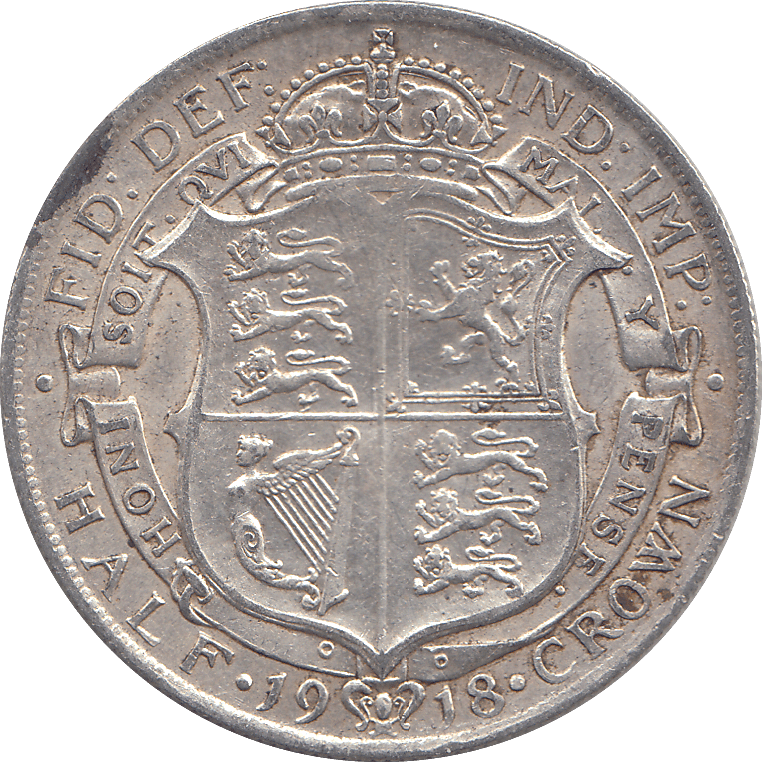 1918 HALFCROWN ( UNC ) REF 5 - HALFCROWN - Cambridgeshire Coins