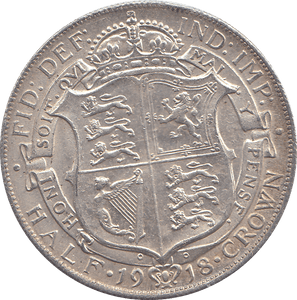 1918 HALFCROWN ( UNC ) REF 6 - HALFCROWN - Cambridgeshire Coins