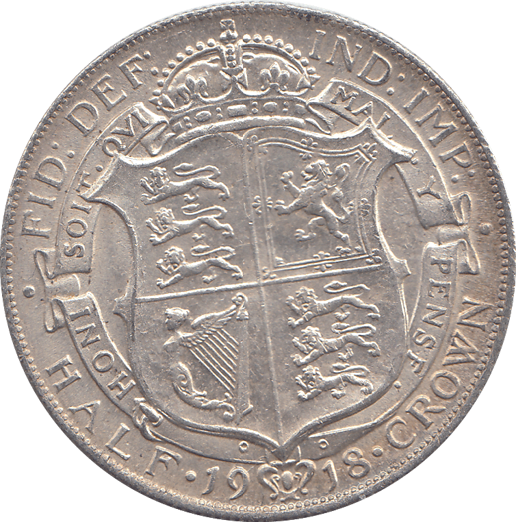 1918 HALFCROWN ( UNC ) REF 6 - HALFCROWN - Cambridgeshire Coins