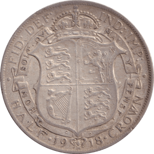 1918 HALFCROWN ( VF ) - HALFCROWN - Cambridgeshire Coins