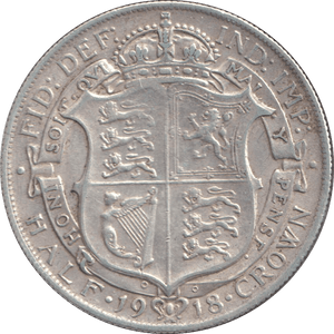 1918 HALFCROWN ( VF ) - HALFCROWN - Cambridgeshire Coins