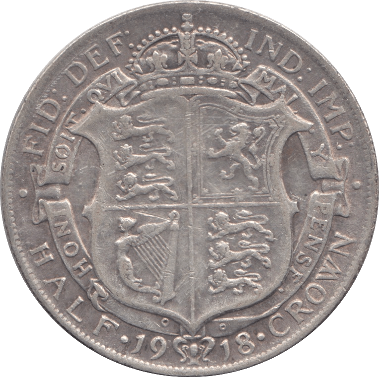 1918 HALFCROWN ( VF ) - HALFCROWN - Cambridgeshire Coins
