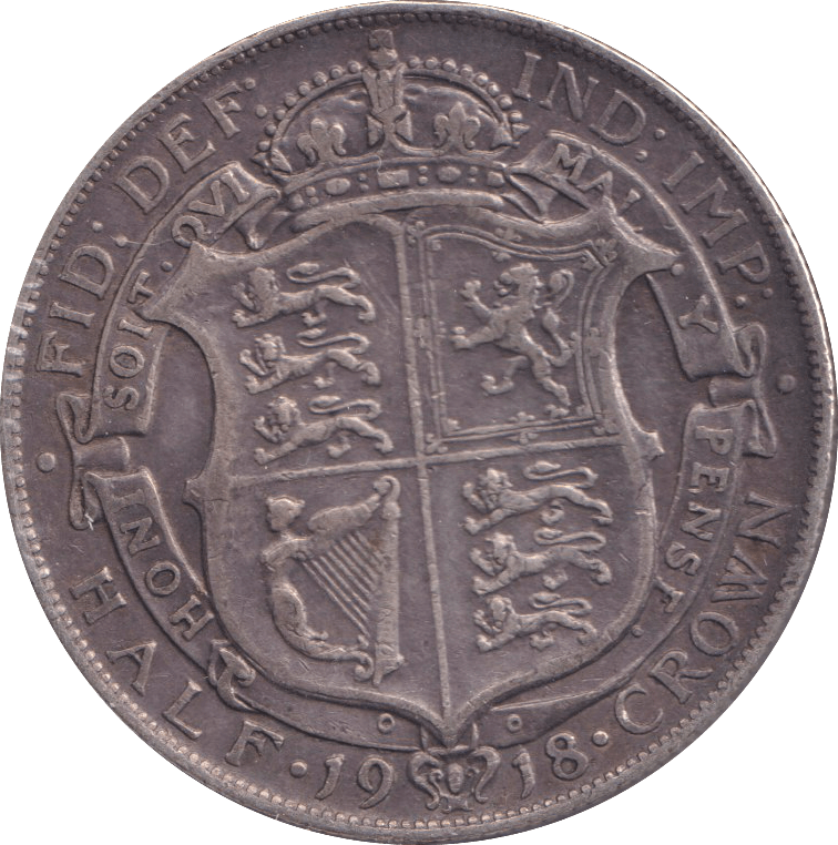 1918 HALFCROWN ( VF ) - Halfcrown - Cambridgeshire Coins