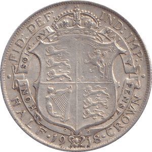 1918 HALFCROWN ( VF ) - HALFCROWN - Cambridgeshire Coins