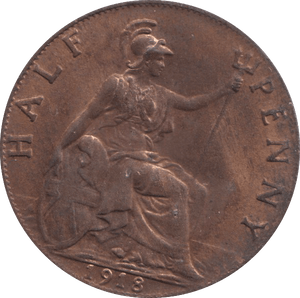 1918 HALFPENNY GEORGE V ( UNC ) - HALFPENNY - Cambridgeshire Coins