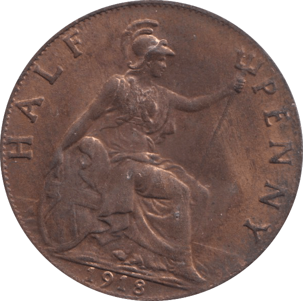 1918 HALFPENNY GEORGE V ( UNC ) - HALFPENNY - Cambridgeshire Coins