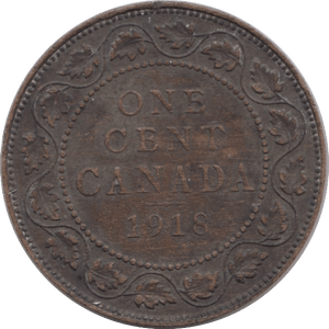 1918 ONE CENT CANADA - WORLD COINS - Cambridgeshire Coins