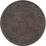 1918 ONE CENT CANADA - WORLD COINS - Cambridgeshire Coins