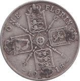 1918 ONE FLORIN ( FINE ) - FLORIN - Cambridgeshire Coins
