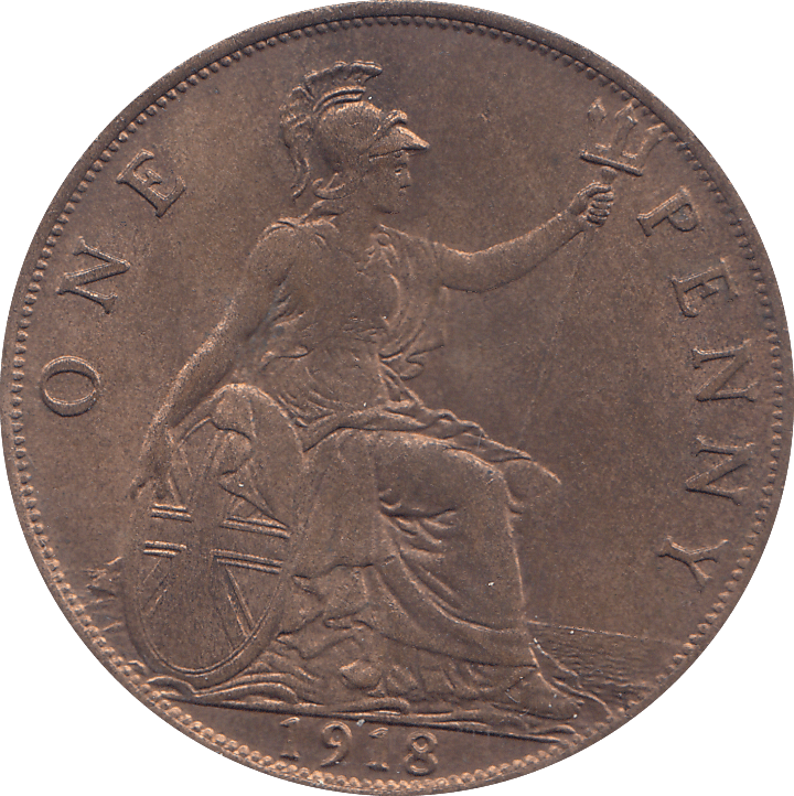 1918 PENNY ( AUNC ) - PENNY - Cambridgeshire Coins