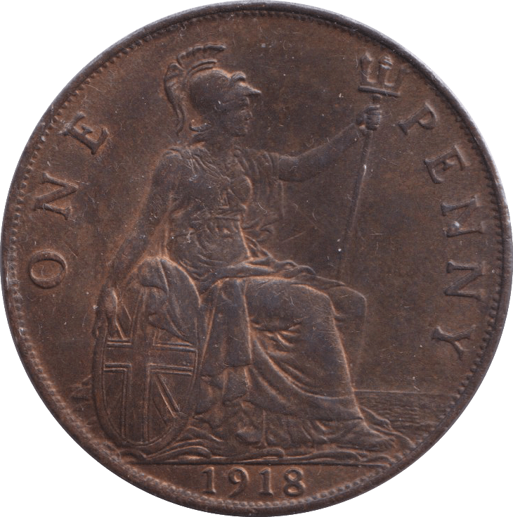 1918 PENNY ( AUNC ) - PENNY - Cambridgeshire Coins
