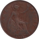 1918 PENNY ( FINE ) - PENNY - Cambridgeshire Coins