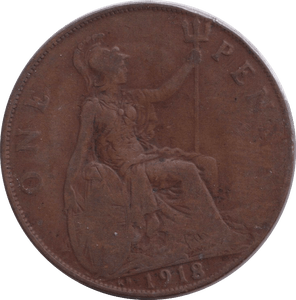 1918 PENNY ( FINE ) - PENNY - Cambridgeshire Coins