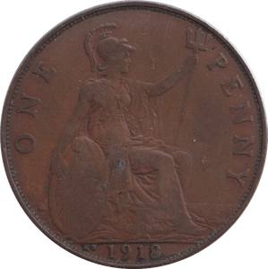 1918 PENNY ( FINE ) - PENNY - Cambridgeshire Coins
