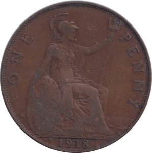 1918 PENNY ( FINE ) - PENNY - Cambridgeshire Coins