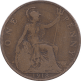 1918 PENNY ( FINE ) - PENNY - Cambridgeshire Coins