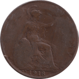 1918 PENNY ( NF ) - PENNY - Cambridgeshire Coins