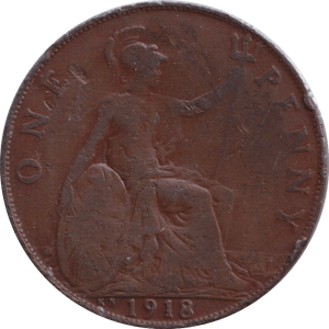 1918 PENNY ( NF ) - PENNY - Cambridgeshire Coins