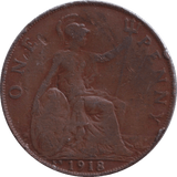 1918 PENNY ( NF ) - PENNY - Cambridgeshire Coins