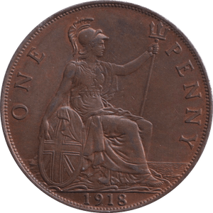 1918 PENNY ( UNC ) - PENNY - Cambridgeshire Coins