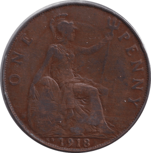 1918 PENNY ( VF ) KN - PENNY - Cambridgeshire Coins