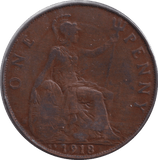 1918 PENNY ( VF ) KN - PENNY - Cambridgeshire Coins