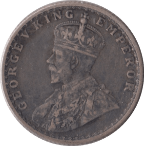 1918 QUARTER RUPEE INDIA - SILVER WORLD COINS - Cambridgeshire Coins