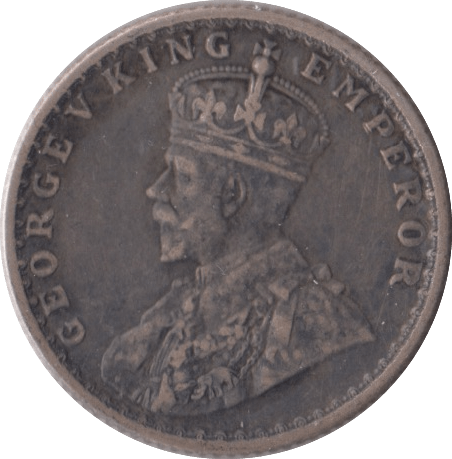 1918 QUARTER RUPEE INDIA - SILVER WORLD COINS - Cambridgeshire Coins