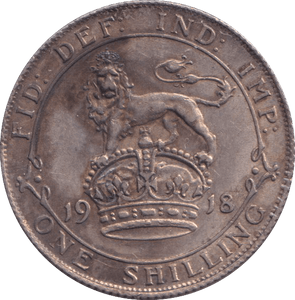 1918 SHILLING ( EF ) 5 - SHILLING - Cambridgeshire Coins