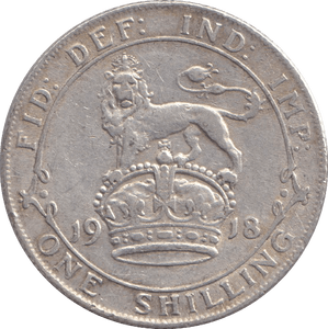 1918 SHILLING ( VF ) - SHILLING - Cambridgeshire Coins