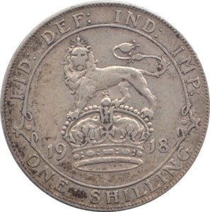 1918 SHILLING ( VF ) - SHILLING - Cambridgeshire Coins