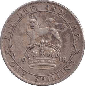 1918 SHILLING ( VF ) - SHILLING - Cambridgeshire Coins