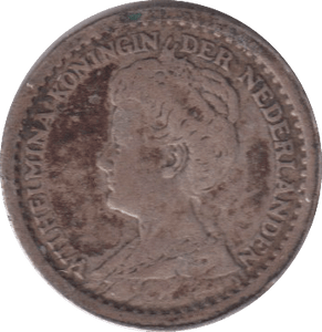 1918 SILVER 10 CENT NETHERLANDS - SILVER WORLD COINS - Cambridgeshire Coins