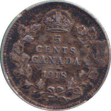 1918 SILVER 15 CENTS CANADA - SILVER WORLD COINS - Cambridgeshire Coins
