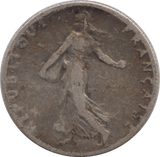 1918 SILVER 50 CENT FRANCE - SILVER WORLD COINS - Cambridgeshire Coins