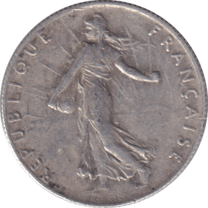1918 SILVER 50 CENTS FRANCE - SILVER WORLD COINS - Cambridgeshire Coins