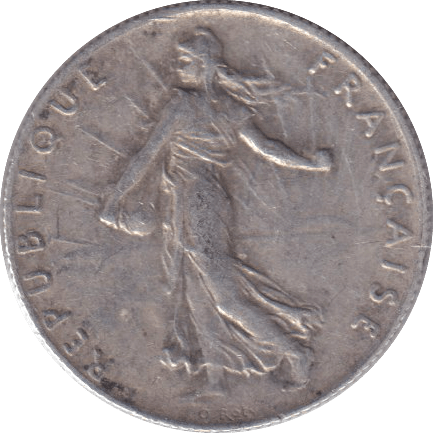 1918 SILVER 50 CENTS FRANCE - SILVER WORLD COINS - Cambridgeshire Coins
