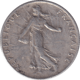 1918 SILVER 50 CENTS FRANCE - SILVER WORLD COINS - Cambridgeshire Coins