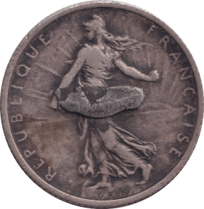 1918 SILVER FRANC FRANCE - SILVER WORLD COINS - Cambridgeshire Coins