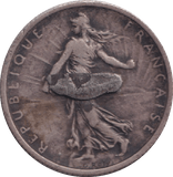 1918 SILVER FRANC FRANCE - SILVER WORLD COINS - Cambridgeshire Coins
