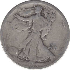 1918 SILVER HALF DOLLAR USA - SILVER WORLD COINS - Cambridgeshire Coins