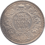 1918 SILVER RUPEE INDIA - SILVER WORLD COINS - Cambridgeshire Coins
